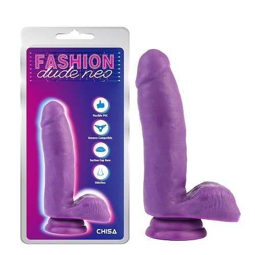 6.7 اینچ خروس با چگالی دوگانه Dildo بنفش