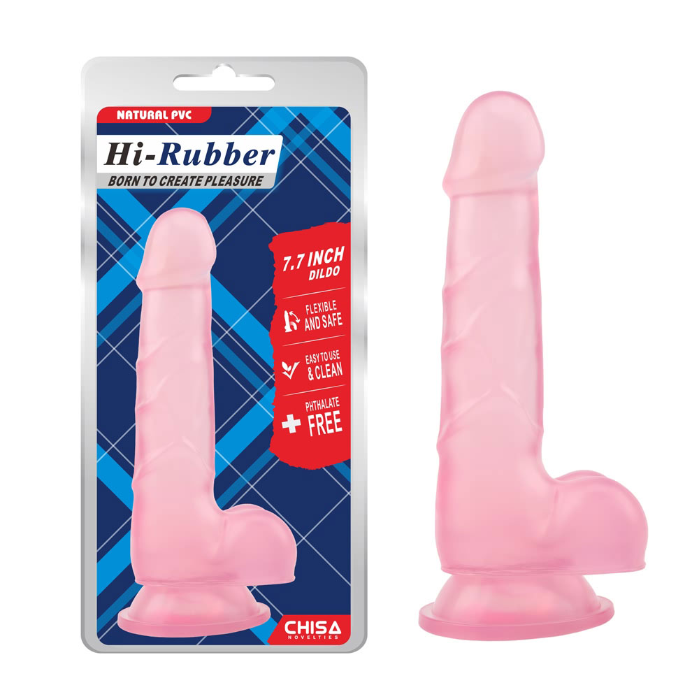 7.7 اینچ باریک Dildo- صورتی