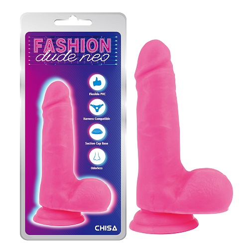 7 اینچ خروس با چگالی دوگانه Dildo صورتی